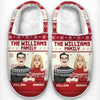 Christmas Is A Time For Comfort, Joy, And Family Bonding - Family Personalized Custom Fluffy Slippers - Christmas Gift For Family Members