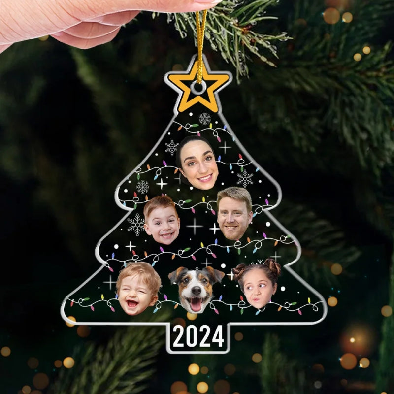 Custom Photo From Little Seeds Grow Mighty Trees - Family Personalized Custom Ornament - Acrylic Custom Shaped - Christmas Gift For Family Members