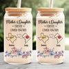 A Mother Is A Daughter's Best Friend - Family Personalized Custom Glass Cup, Iced Coffee Cup - Gift For Mom, Daughter