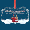 The Love Between A Mother & Daughters Is Forever - Family Personalized Custom Benelux Glass Ornament - Christmas Gift For Mom, Daughter