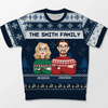I Love My Family, Especially At Christmas - Family Personalized Custom All Over Print Adult Short Sleeve Sweater - Christmas Gift For Family Members