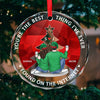Christmas Cookie Crew - Couple Personalized Custom Circle Glass Ornament - Christmas Gift For Husband Wife, Anniversary