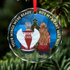 You Will Remain In Our Hearts Forever - Memorial Personalized Custom Circle Glass Ornament - Sympathy Gift, Christmas Gift For Family Members
