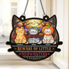 Happy Halloween To All - Cat Personalized Window Hanging Suncatcher - Halloween Gift For Pet Owners, Pet Lovers