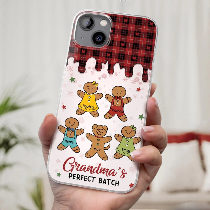 Personalize Her Phone With Memories That Make Her Smile - Family Personalized Custom Clear Phone Case - Christmas Gift For Grandma