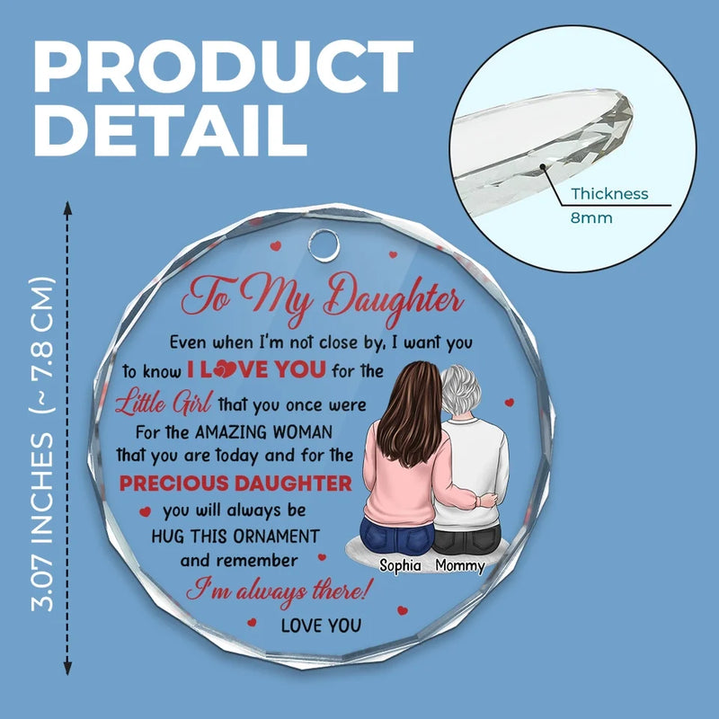 For The Amazing Woman That You Are Today - Family Personalized Custom Circle Glass Ornament - Christmas Gift For Mom, Daughter