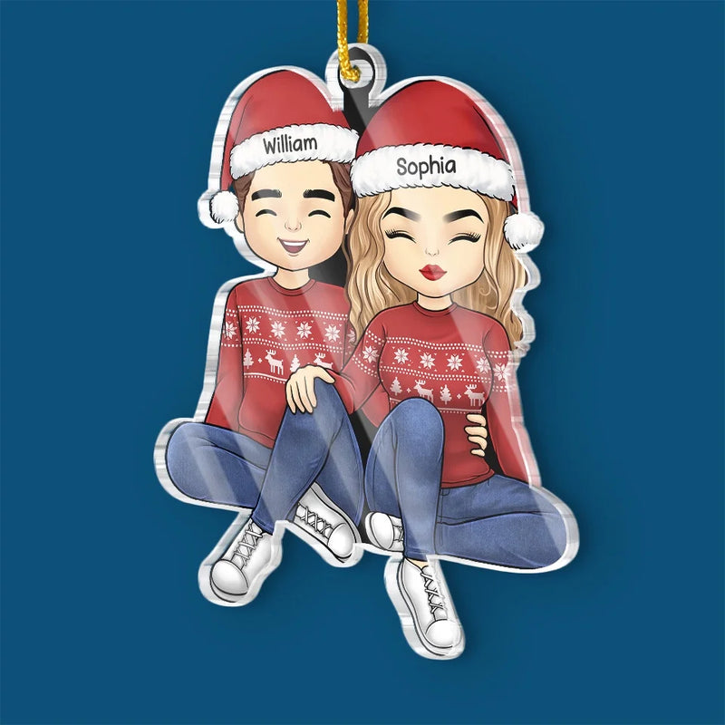 With You, Every Moment Is Special - Couple Personalized Custom Ornament - Acrylic Custom Shaped - Christmas Gift For Husband Wife, Anniversary