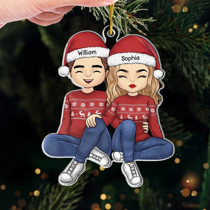 With You, Every Moment Is Special - Couple Personalized Custom Ornament - Acrylic Custom Shaped - Christmas Gift For Husband Wife, Anniversary