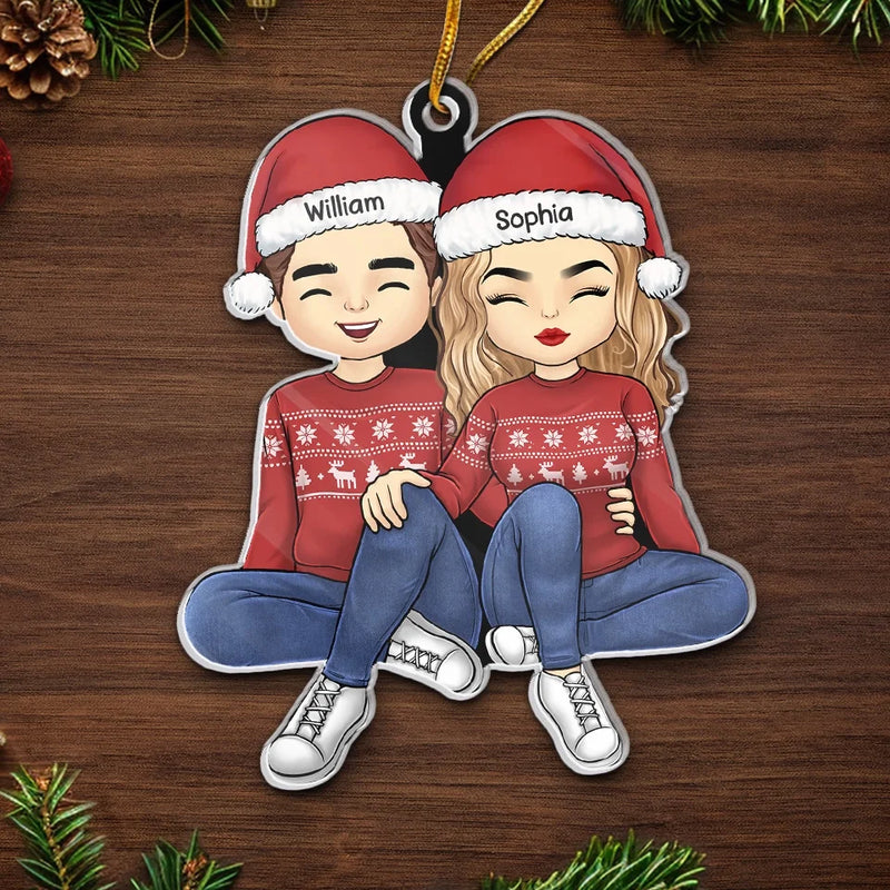 With You, Every Moment Is Special - Couple Personalized Custom Ornament - Acrylic Custom Shaped - Christmas Gift For Husband Wife, Anniversary