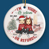 You Are The Sweetness In My Christmas Holiday - Couple Personalized Custom Ornament - Ceramic Round Shaped - Christmas Gift For Husband Wife, Anniversary
