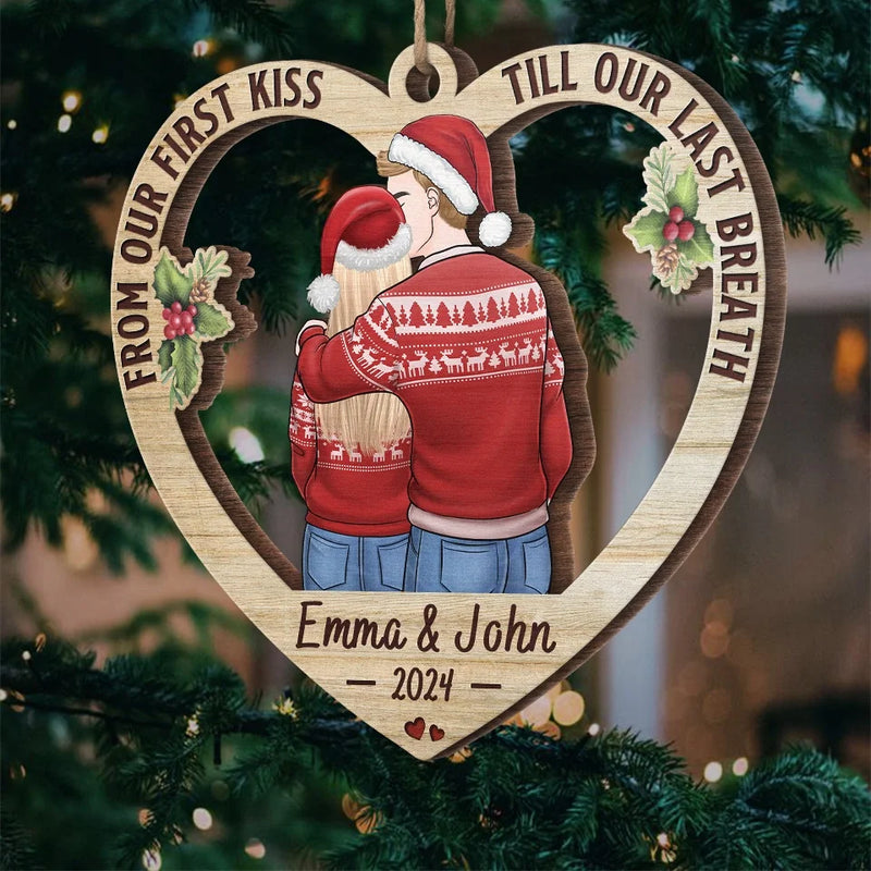 God Blessed The Broken Road, That Led Me Straight To You - Couple Personalized Custom Ornament - Wood Custom Shaped - Christmas Gift For Husband Wife, Anniversary