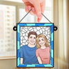 This Ornament Reflects The Love And Laughter We Share - Couple Personalized Window Hanging Suncatcher - Christmas Gift For Husband Wife, Anniversary