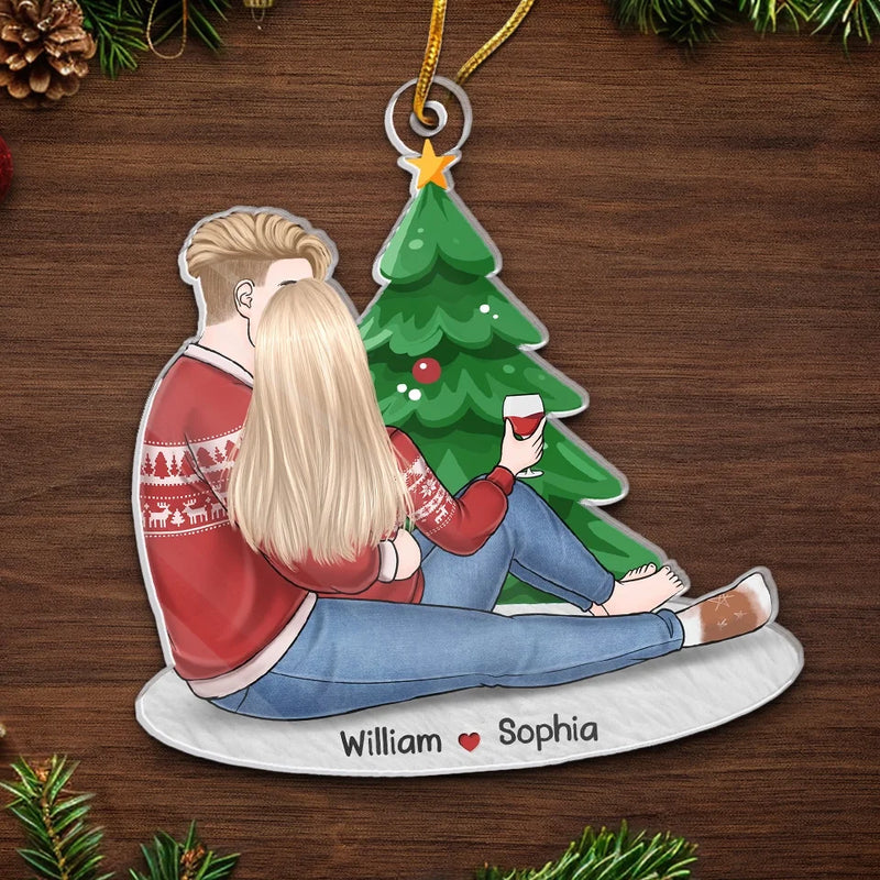 You Make My Christmas Joyous With Your Love - Couple Personalized Custom Ornament - Acrylic Custom Shaped - Christmas Gift For Husband Wife, Anniversary