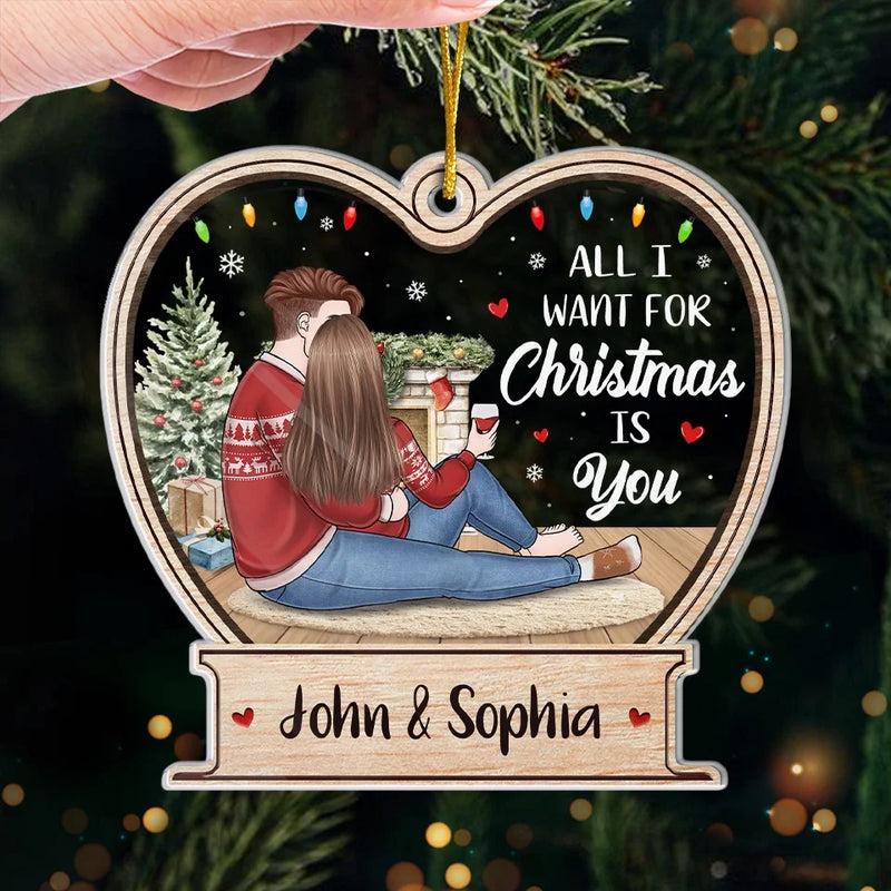 As Long As We Love, There Will Always Be Christmas - Couple Personalized Custom Ornament - Acrylic Custom Shaped - Christmas Gift For Husband Wife, Anniversary