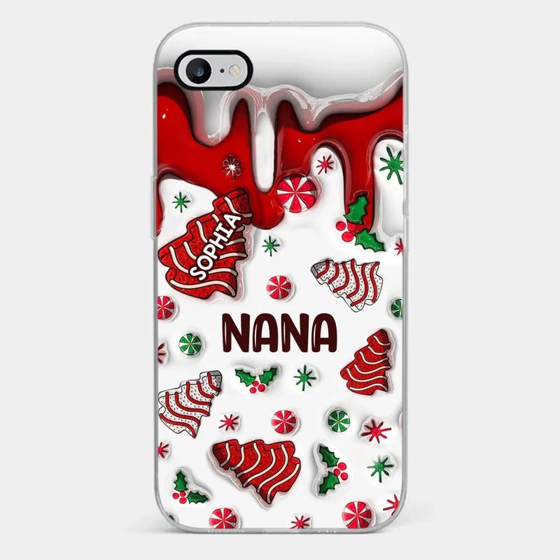 Every Memory With Grandma Is A Treasure - Family Personalized Custom 3D Inflated Effect Printed Clear Phone Case - Christmas Gift For Grandma