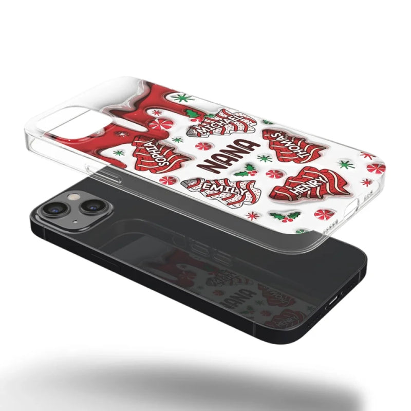 Every Memory With Grandma Is A Treasure - Family Personalized Custom 3D Inflated Effect Printed Clear Phone Case - Christmas Gift For Grandma