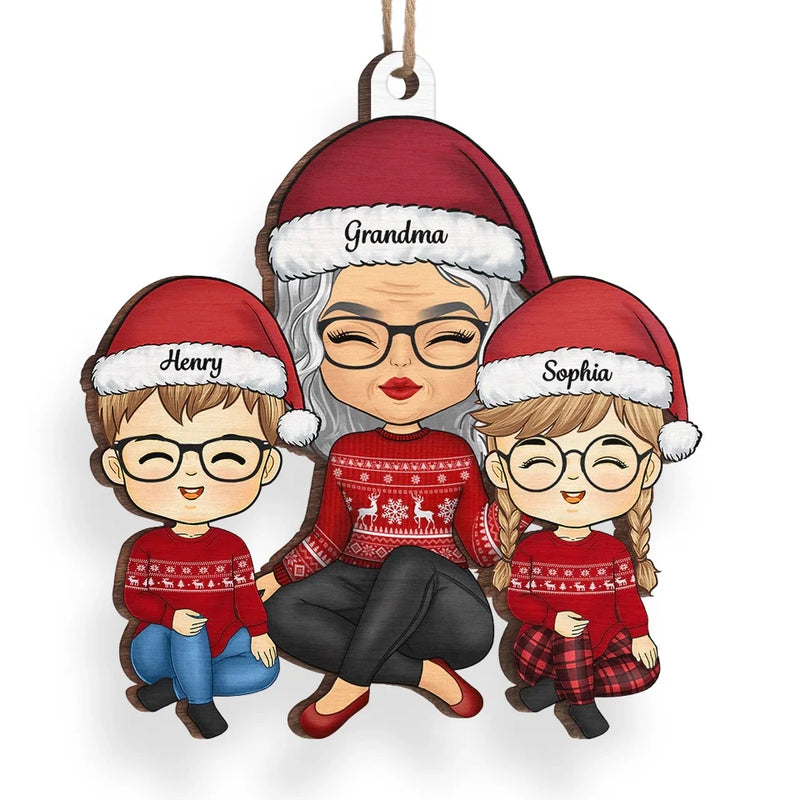 Family Makes Every Christmas Special - Family Personalized Custom Ornament - Wood Custom Shaped - Christmas Gift For Grandma