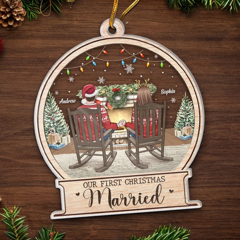 Our First December To Remember - Couple Personalized Custom Ornament - Acrylic Custom Shaped - Christmas Gift For Husband Wife, Anniversary, First Christmas