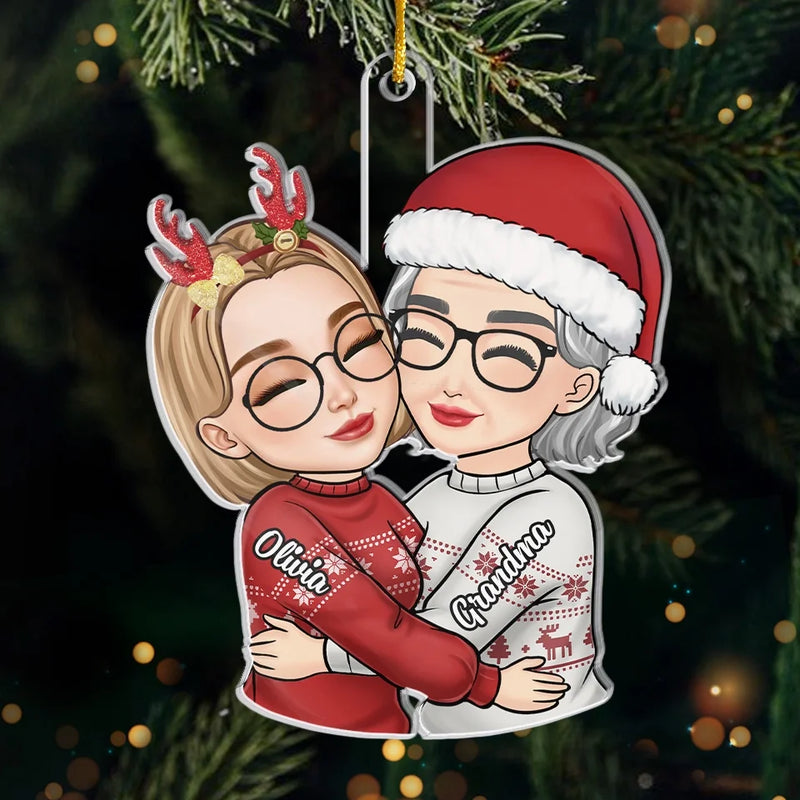 A Mother And A Daughter Always Share A Special Bond - Family Personalized Custom Ornament - Acrylic Custom Shaped - Christmas Gift For Son, Daughter, Mom