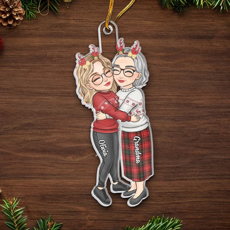 To Me, You Are The World - Family Personalized Custom Ornament - Acrylic Custom Shaped - Christmas Gift For Son, Daughter, Mom