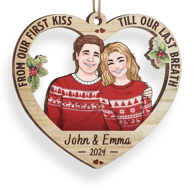 You Make Every Day Feel Like Christmas - Couple Personalized Custom Ornament - Wood Custom Shaped - Christmas Gift For Husband Wife, Anniversary