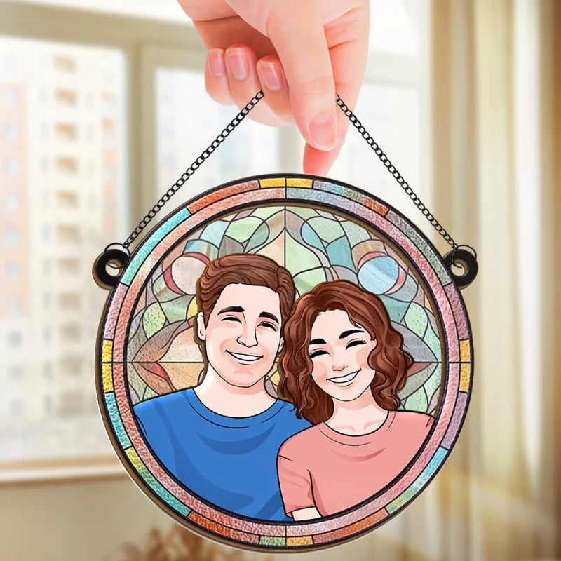 I Only Have Ice For You - Couple Personalized Window Hanging Suncatcher Ornament - Christmas Gift For Husband Wife, Anniversary