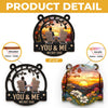 You & Me, Together Forever - Couple Personalized Window Hanging Suncatcher Ornament - Gift For Husband Wife, Anniversary