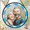 Custom Photo You Stole My Heart But I’ll Let You Keep It - Couple Personalized Custom Stained Glass Window Hanging Suncatcher - Sympathy Gift For Husband Wife, Anniversary
