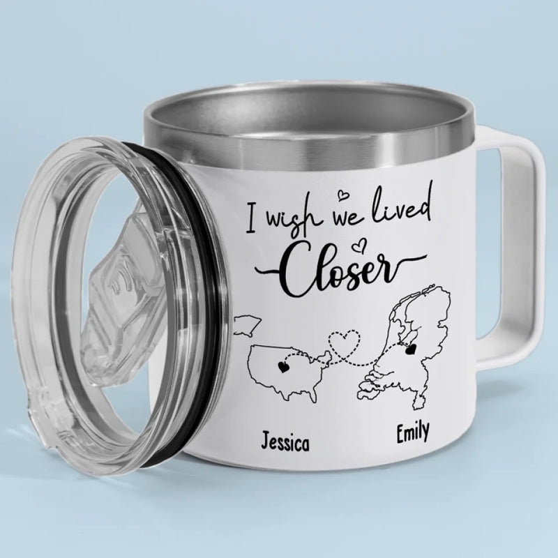 Good Friends And Good Drinks Make Life Better - Bestie Personalized Custom 14oz Stainless Steel Tumbler With Handle - Gift For Best Friends, BFF, Sisters