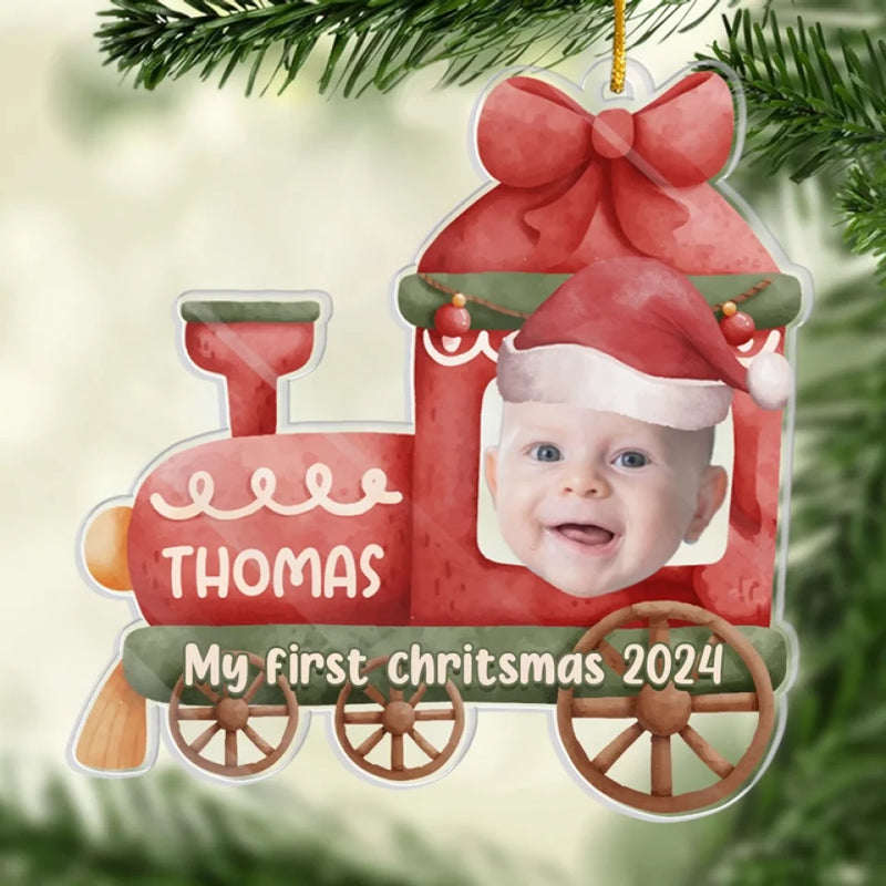 Custom Photo Little Smiles Light Up Every Festive Moment - Family Personalized Custom Ornament - Acrylic Custom Shaped - Christmas Gift For Baby Kids, Newborn Baby, First Christmas