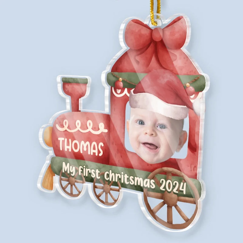 Custom Photo Little Smiles Light Up Every Festive Moment - Family Personalized Custom Ornament - Acrylic Custom Shaped - Christmas Gift For Baby Kids, Newborn Baby, First Christmas
