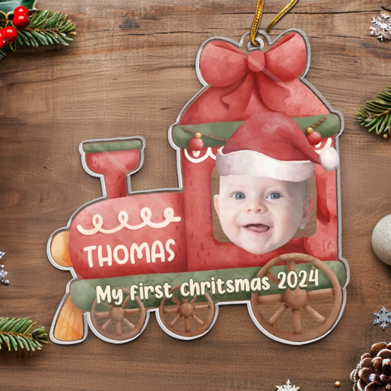 Custom Photo Little Smiles Light Up Every Festive Moment - Family Personalized Custom Ornament - Acrylic Custom Shaped - Christmas Gift For Baby Kids, Newborn Baby, First Christmas