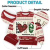 Warm Sweaters And Grandma's Love Make The Perfect Pair - Family Personalized Custom Ugly Sweatshirt - Unisex Wool Jumper - Christmas Gift For Grandma