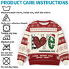 Warm Sweaters And Grandma's Love Make The Perfect Pair - Family Personalized Custom Ugly Sweatshirt - Unisex Wool Jumper - Christmas Gift For Grandma