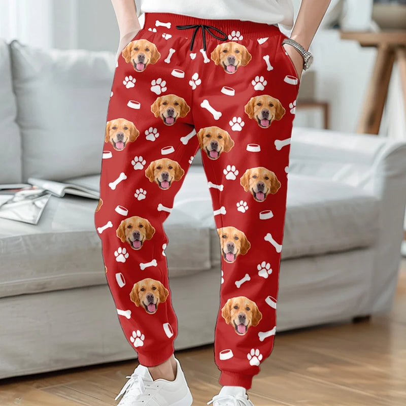 Custom Photo Fur And Joy All Season Long - Dog & Cat Personalized Custom Unisex Sweatpants - Christmas Gift For Pet Owners, Pet Lovers