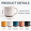 Here’s To Cozy Mornings And Warm Moments - Couple Personalized Custom Pottery Mug - Christmas Gift For Husband Wife, Anniversary, First Christmas