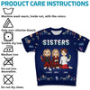 Friendship Is A Priceless Treasure - Bestie Personalized Custom All Over Print Adult Short Sleeve Sweater - Christmas Gift For Best Friends, BFF, Sisters