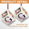 Custom Photo Your First Christmas Is Our Most Precious Gift - Family Personalized Custom Wooden Cube Ornament - Christmas Gift For Baby Kids, Newborn Baby