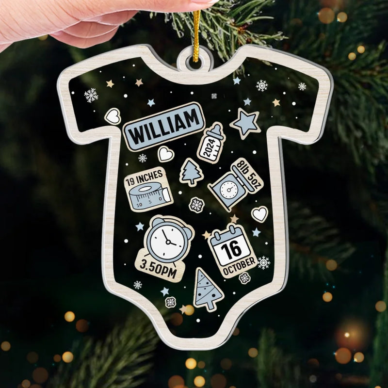 First Christmas Snuggles, First Christmas Giggles! - Family Personalized Custom Ornament - Acrylic Custom Shaped - Christmas Gift For Baby Kids, Newborn Baby