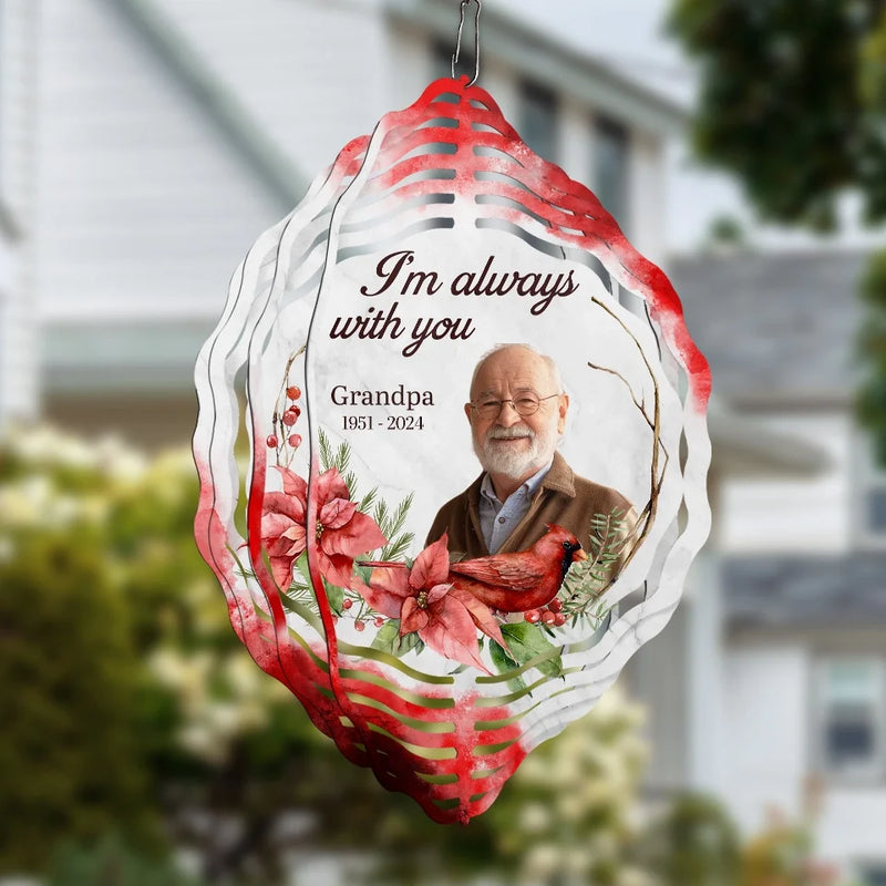 Custom Photo Not A Day Goes By That You Are Not Missed - Memorial Personalized Custom Wind Spinner - Sympathy Gift For Family Members