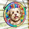 Custom Photo Forever Loved, Never Forgotten - Memorial Personalized Window Hanging Suncatcher Ornament - Sympathy Gift For Pet Owners, Pet Lovers