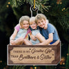 Custom Photo With You By My Side, Every Christmas Is Special - Family Personalized Custom Ornament - Acrylic Custom Shaped - Christmas Gift For Family Members, Siblings, Brothers, Sisters