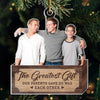 Custom Photo There Is No Greater Gift Than Brothers - Family Personalized Custom Ornament - Acrylic Custom Shaped - Christmas Gift For Family Members, Siblings, Brothers, Sisters
