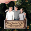 Custom Photo There Is No Greater Gift Than Brothers - Family Personalized Custom Ornament - Acrylic Custom Shaped - Christmas Gift For Family Members, Siblings, Brothers, Sisters