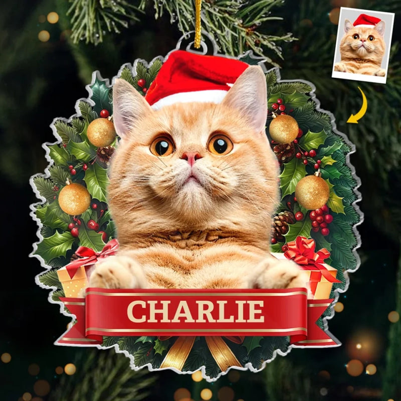 Custom Photo May Your Days Be Furry and Bright - Dog & Cat Personalized Custom Ornament - Acrylic Custom Shaped - Christmas Gift For Pet Owners, Pet Lovers