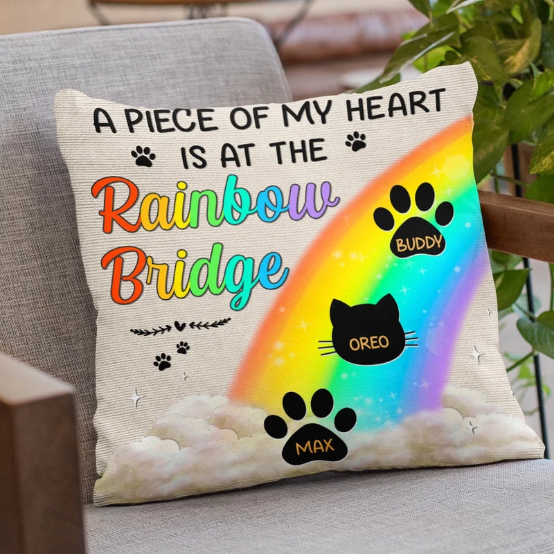 I Crossed The Rainbow Bridge Knowing I Was Loved - Memorial Personalized Custom Pillow - Christmas Gift, Sympathy Gift For Pet Owners, Pet Lovers