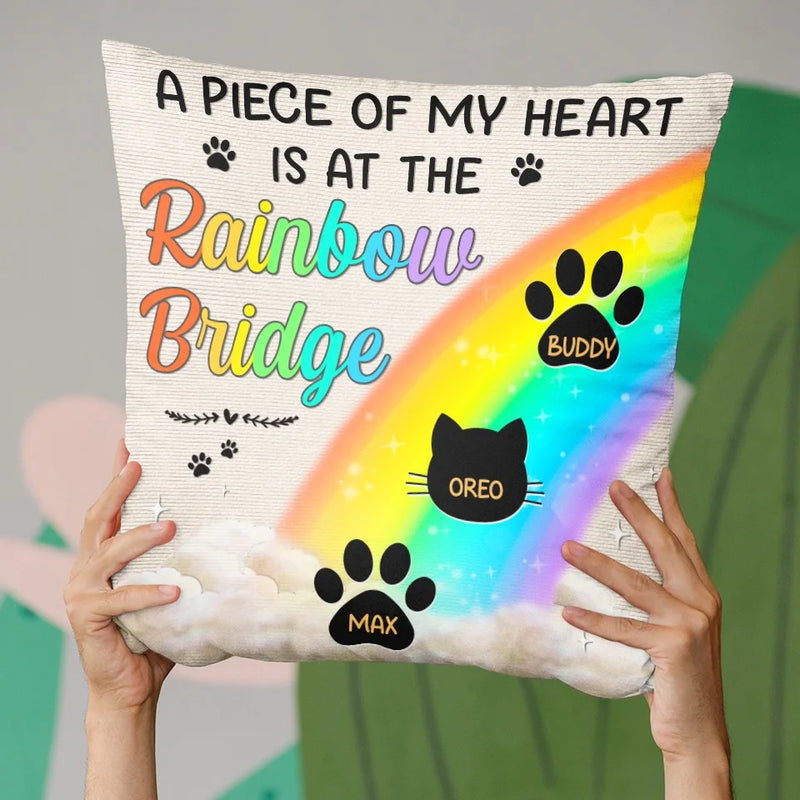 I Crossed The Rainbow Bridge Knowing I Was Loved - Memorial Personalized Custom Pillow - Christmas Gift, Sympathy Gift For Pet Owners, Pet Lovers