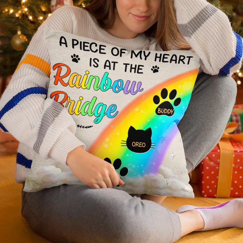 I Crossed The Rainbow Bridge Knowing I Was Loved - Memorial Personalized Custom Pillow - Christmas Gift, Sympathy Gift For Pet Owners, Pet Lovers