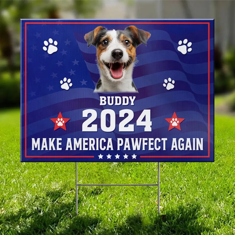 Custom Photo Furry Friend, My Vote's For You - Dog & Cat Personalized Custom Yard Sign - New Arrival, Gift For Pet Owners, Pet Lovers AMZ