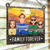 Family Forever - Family Personalized Window Hanging Suncatcher Ornament - Christmas Gift For Family Members